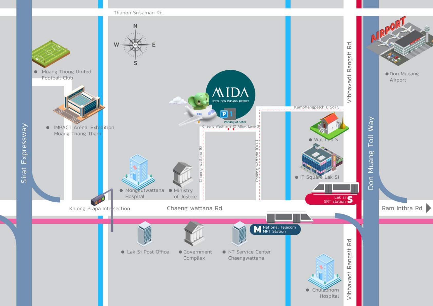 Mida Hotel Don Mueang Airport Bangkok Luaran gambar